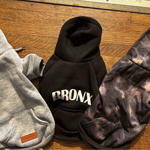 Black Bronx Hoodie for Pets+ fashion grey hoodie and marbled grey hoodie